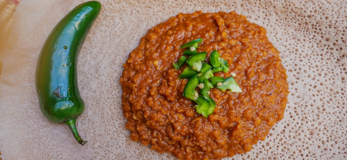 Misir kik Wet (Ethiopian Red Split Lentil Stew)